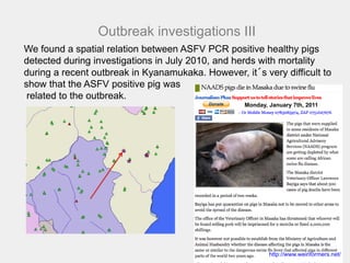 ASF Uganda-project progress update and implications thereof