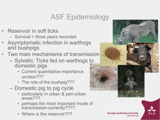 ASF Uganda-project progress update and implications thereof