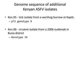 ASFV genome sequencing