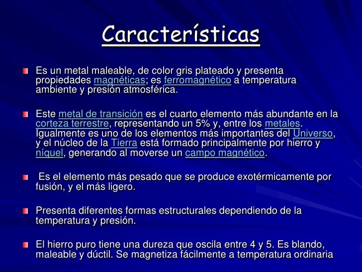 metales ferrosos