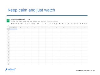 PAGE 9 OF 15 | DECEMBER 10, 2016
Keep calm and just watch
 