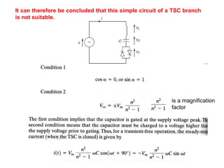 It can therefore be concluded that this simple circuit of a TSC branch
is not suitable.
is a magnification
factor
 