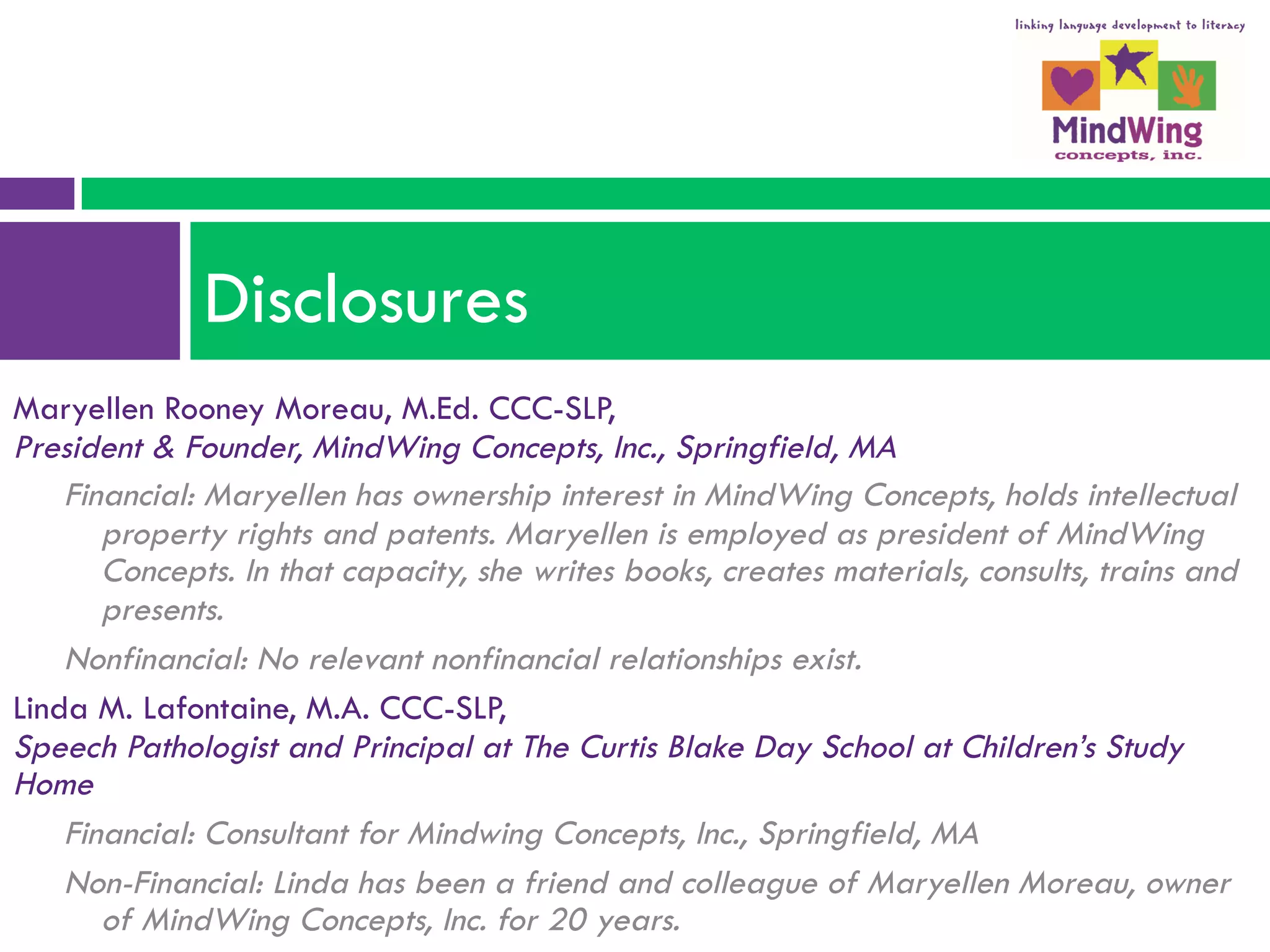 What Lies Beneath: Language Impairments in Children with Disruptive ...