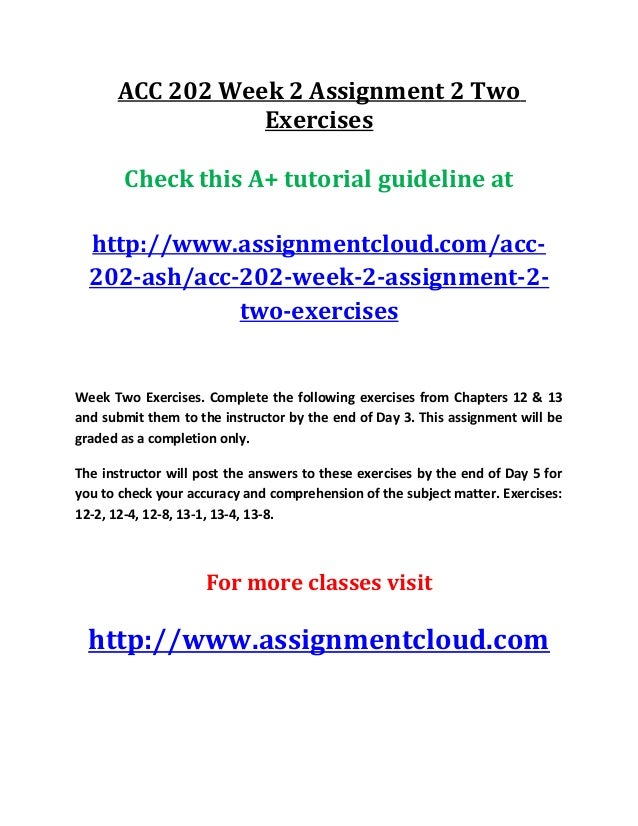 Acc 202 week 5 assignment week five exercises essay 06 picture