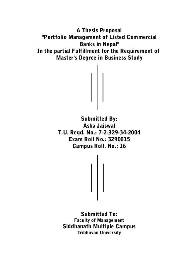 thesis proposal sample for mbs