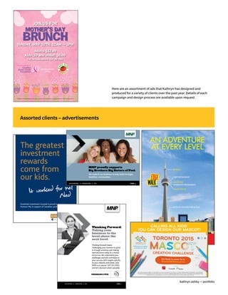 Kathryn Ashby - Design Portfolio - print and digital