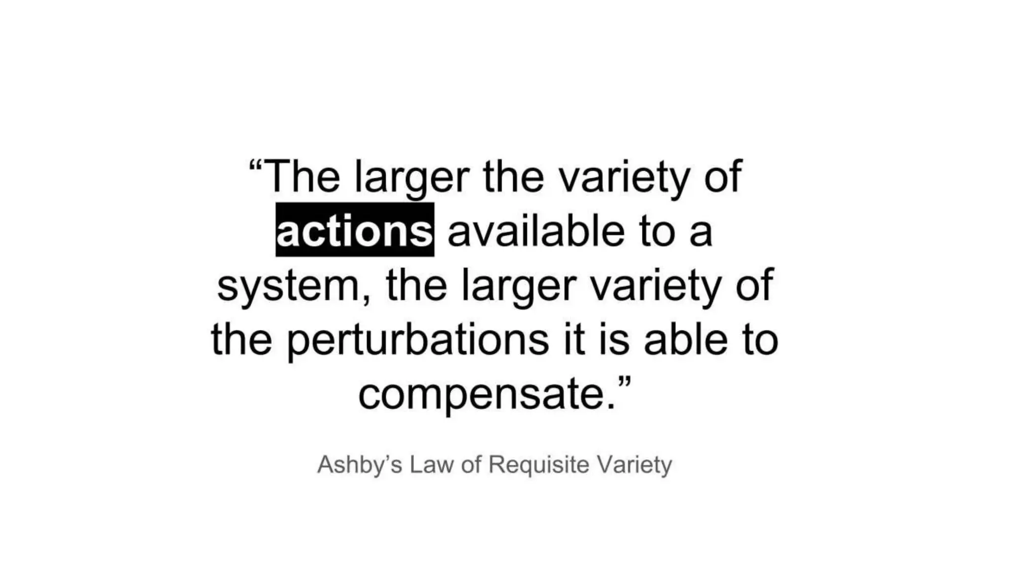 Ashby's law of requisite variety | PPTX