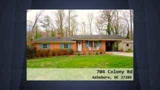 Asheboro NC Home for Sale - 704 Colony Rd