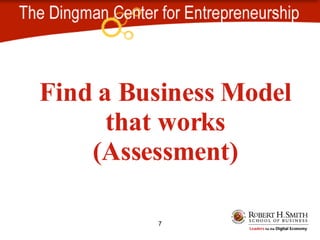Find a Business Model that works (Assessment)