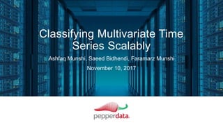Classifying Multivariate Time
Series Scalably
Ashfaq Munshi, Saeed Bidhendi, Faramarz Munshi
November 10, 2017
 