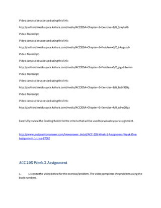 Ashford university acc 205 homework help | PDF