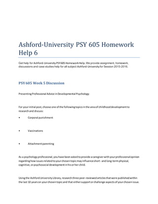 ashford university homework help
