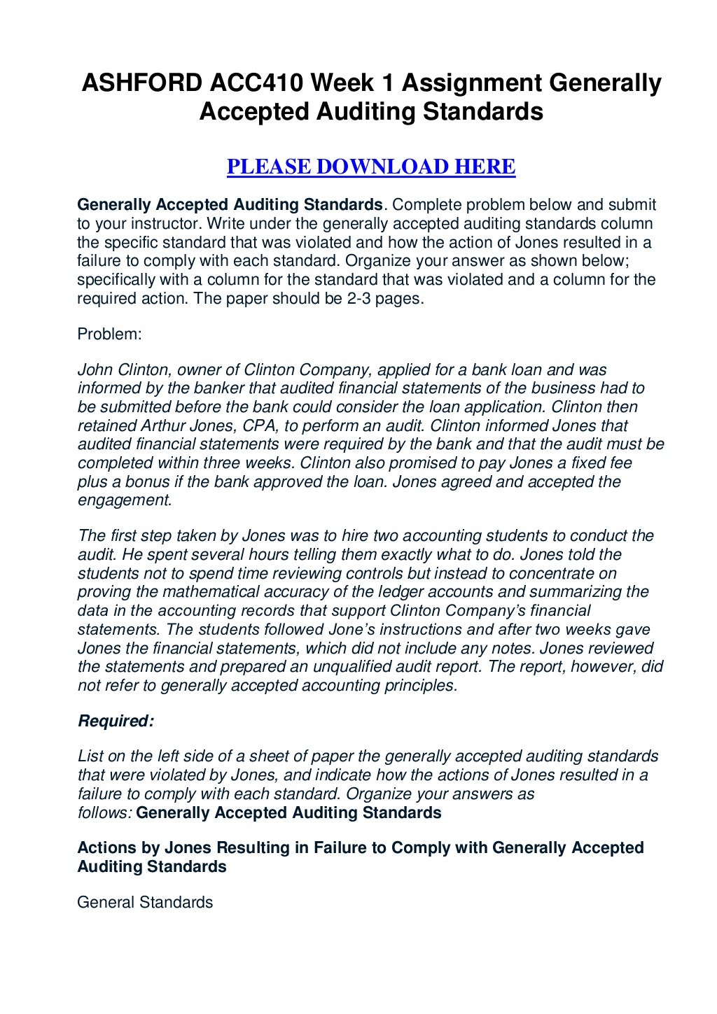 generally accepted auditing standards 3.2 generally accepted auditing standards 3.2