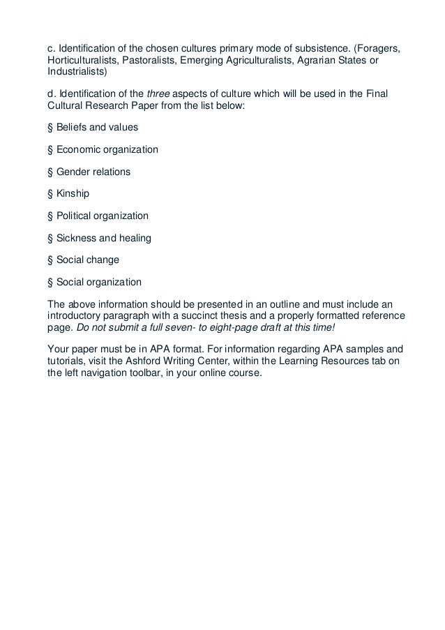 Rough draft of final cultural research paper ant 101 07 picture