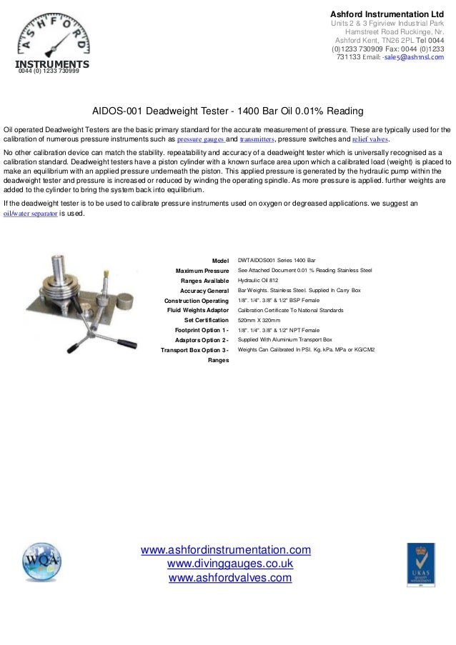 Ashford instrumentation product offering | PDF