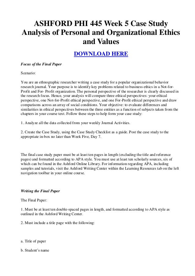Case study analysis papers download