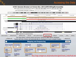 Accessing the Data
ftp://ngs.sanger.ac.uk/production/grit/track_hub/hub.txt
 