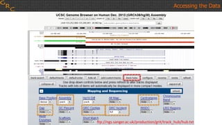 Accessing the Data
ftp://ngs.sanger.ac.uk/production/grit/track_hub/hub.txt
 