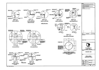 DETAIL E91,10
LADPER ARRANGEMENT (8QTTOM!
!l!!lli;
lALLDlt£NSIONSARflNtlUlKETRfSUNlfSSOTH£RWISESTATED
2.THlSORAiWGTOSHOULDBEIlf:ADlNCONJUNCTIONWlTHDET.&I.SSHllWN
ON DRGNoLfSfS2.fSJ"FSnl. FSZ4
3. All HATfJlIA1.S, FABRICATION AN:l CONSTflUCTlDN SHAll BE IN
ACCOROAN:EWITHTHESPttfICATlOHS
4. VAIllATIIN TO STAHOARD Il£TAIlS ARE PEAturrm TO HEEl SITE SPECIFIC
RroUIREtlENTS
S.FORTAItQNGDETAIlSREFERToDAGNil.GEU
BDnDH RUNG TOef
HAlCIKlttOFZ50
ABDVfBflOllNGoR
RESTPLATfDlll1
RESIMSPACEJl:TOSlJIT
lADDfRAl.IGNI'EHT
IHAJC.l00THIClO Ii1lPSTRIURSTAlfrl.ESSSTEEL ANOJJR
BOLT BoTTCH FlXWG TO BE
MAXlHUKOFnSABDYE
BENCHING DR RfST PlATFOIltl
FlXlNGS TO SE AT 1500
CENTRESHAXt1tJH
DETAIL E91110
TANKING AT FORMATION LEVEL
DETAIL l
'110
TANKING AT EXTERNAL CORtiR
TWO LAYERS Of WATERPROOf
I1Et1BRAHEITANKHD
DETAIL C91,10
TANKING AT INTERNAL CORNER
DETAIL 1
'.'0TANKING AT GROUND LEVEL
GAADEDPClSRElNfORCfD
D:lN:Ft£TE COVER SLAB
WHERE APPLICABLE
BY I OATEAMENDMENTS
PROJECT
CONSULTANTS
REV.
~DRAINAGE: AFFAIRS
P.O. BOX23337
TEL 4950066 FAX. 4950665
DRAWING SfATUS
~
GRPLKll
~I
SECTlONE9
DETAIL
...
1.10 _
LADDER ARRANGEMENT !TOP! & HANDHOLO
EADllIlIIiil1ADEUPFRoH
4No.SEGtlENTST5TIAOC
SECTIONC9
WHERE APPLICABLE
GRP PIPE COhl£CnON DETAILS
'c.J. 1·.··.01 L!J / BEDDlllIiKATERlAl.AS
"'["'..
DETAIL C)
ROCKfR PIPE. Sl'Il.iOTI
SOCKET ON UPSTREAH SlOE
OF IWfIOLE " DOUBlE
SPIGOT ON.OOWHSTREAH StoE
vr PIPE (ONNECTION DETAILS
DETAIL 0
JOtlTB(TWUNGAPllNERl.
PIPfTDBEllUlllATWOVER
WfTH RESIN RICH liUSS TAP'
DETAIL C)1,10
TANKING SEAL AT PIPE EHTRY
.u...LIlJ..fJW
WATfRPROOFHEH!IRAHE'
COLLAR "If.3DO WIOE
4DI4IBlTUtIIIOUS
HASTlCAUET
STARCUTWItoTERPROOFI1EttIIRAN£
WORKED ARllUPIJ PPf I UPPED
WO.""'"
.!!l!!ll
PI'EJlIINTIS NOT SliOWN
AN D.EVATIOH HR a.ARITY
WATERl'ADllftmlBRANE
COllAR IIlH.)OO WIlE
STAItClITWAT£RPROOfKEHBRAI£
WDIlKe:PAltOUNDI'lPt:.UpptD
WlntCOlUA
DETAIL c:1110
TANKING SEAL AT PIPE ENTRY
.EWilUII!fli
DETAIL OF PRECAST CONCRETE
SEATING RING UNDER MANHOLE COVER
IGRADE OPC 35 CONCRETE)
SCALE 1:10
DEVELOPERS GUIDE
TITLE
TYPICAL MANHOLE
CONSTRUCTION DETAILS
DRAWN OATE I PROJECT CODE
OM NOV.06
CHECKED
OW" NOV. 06 I PROJECT NO.
APPROVED
JfA NOV. 06
DRAWING NO. IREVISION
SCALE (All
1:20 &: 1:10 DG4
(AD Itt" L:OATAR-STDSDG4.dwg
 