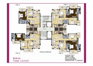 B+G+13
Tower 1,3,4 & 6
 