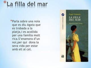 Parla sobre una noia que es diu Agata que es trobada a la platja,i es acollida per una família molt rica.S’enamora d’un noi,per qui  dona la seva vida per estar amb ell al cel. 