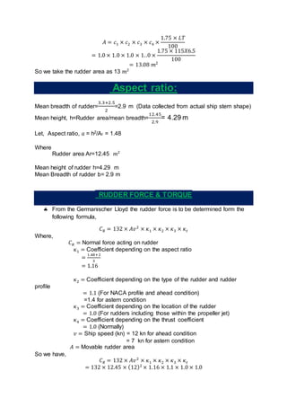 Rule Length Rudder Rudder & Steering Design | DOCX