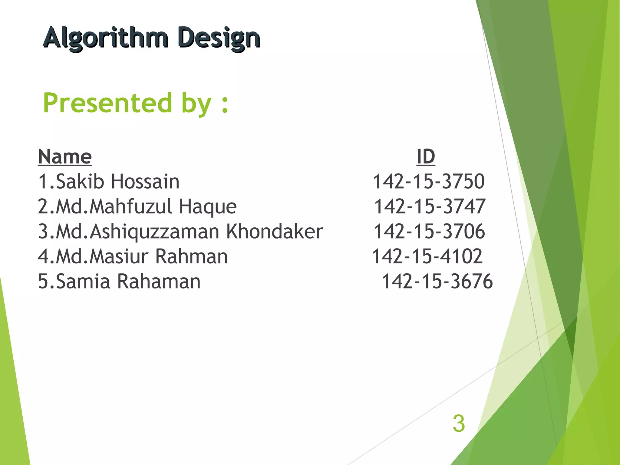 Algorithm Design | PPT