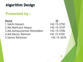 Algorithm Design | PPT