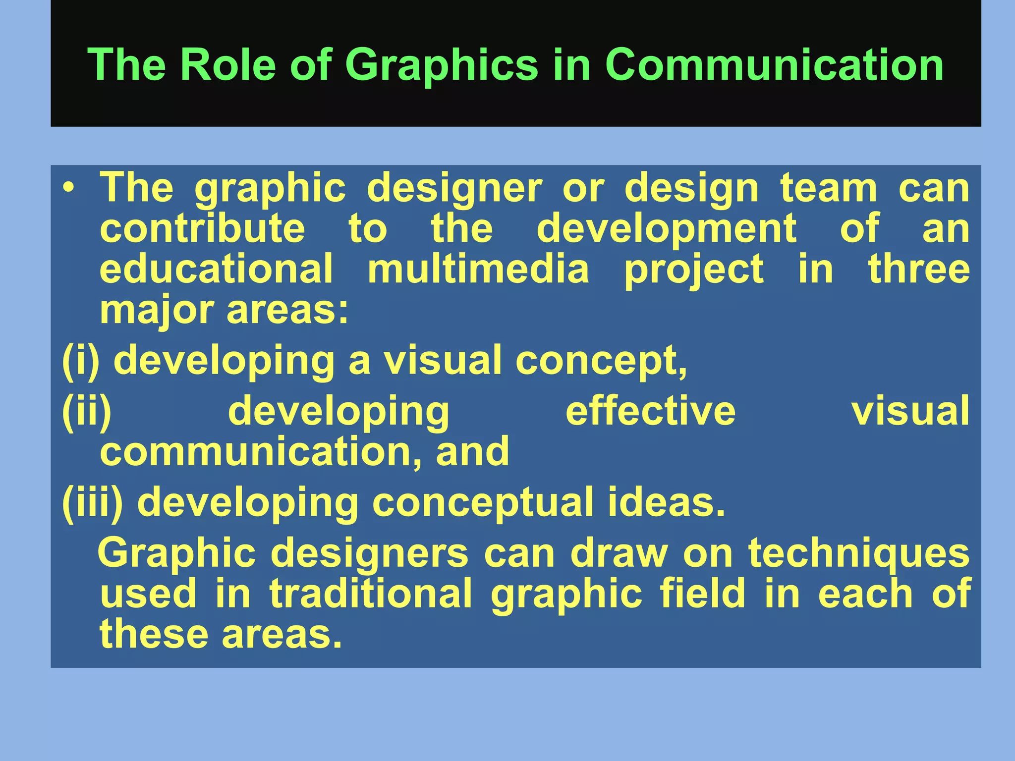 Role of visuals and graphics in communication | PPTX
