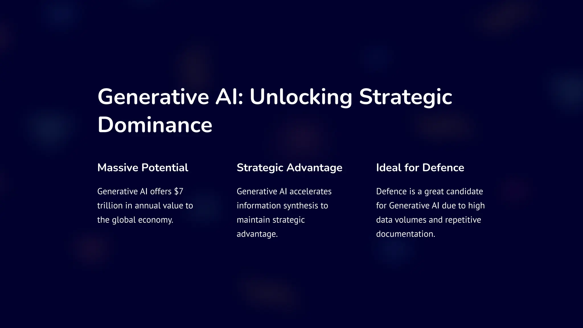 Transformative Power of Gen AI in Defence | PPT 