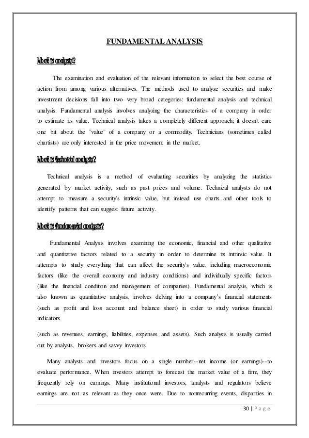 Fundamental analysis research paper