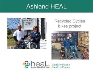 Recycled Cycles
bikes project
Ashland HEAL
 