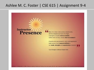 Ashlee M. C. Foster | CSE 615 | Assignment 9-4
 