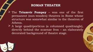 Theatron Roma Roman Theater and Medieval Theater in Grade 9.pptx