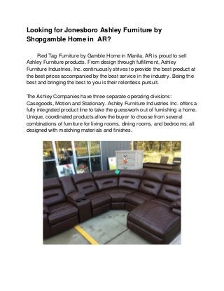 Ashley Furniture At Jonesboro Ar - Gamble Home Furniture