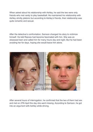 Ashley Reeves Story – The Survival Of Life For 3 Times | PDF