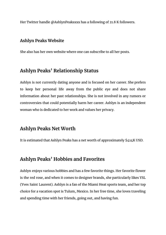 Ashlyn Peaks PDF