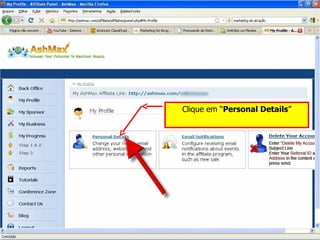 Clique em “ Personal Details ” 