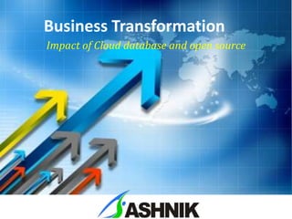 Business Transformation
Impact of Cloud database and open source
 