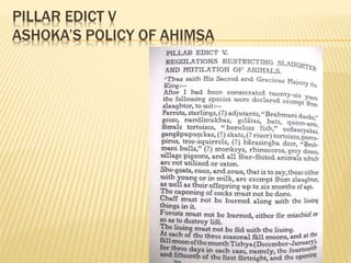PILLAR EDICT V
ASHOKA’S POLICY OF AHIMSA
 