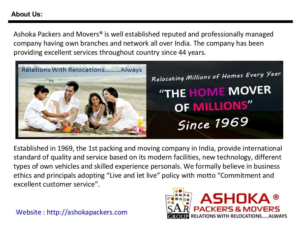Ashoka Packers and Movers Hyderabad Delhi NCR Bangalore Pune Mumbai
