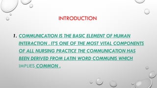 Communication Introduction & level, Elements, types | PPT