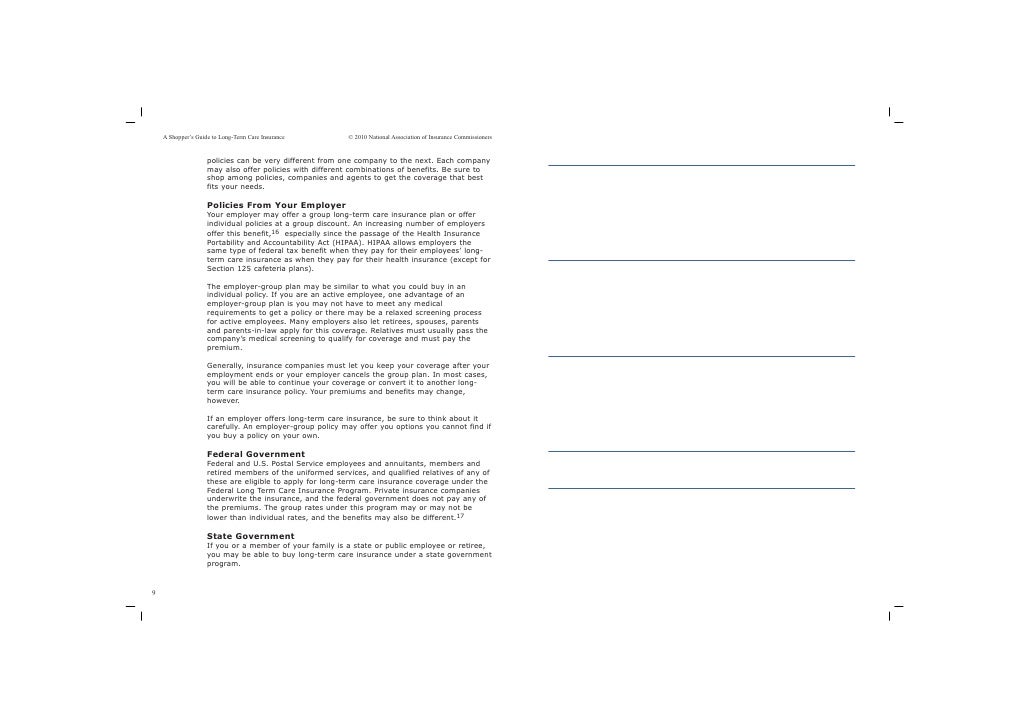 A shoppers�s guide to long term care