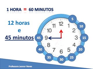 12 horas
e
45 minutos
 