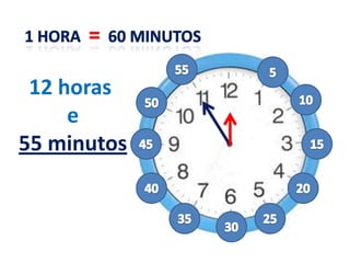12 horas
e
55 minutos
 