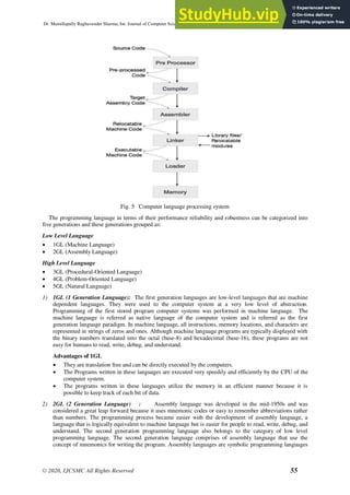 A Short Communication On Computer Programming Languages In Modern Era | PDF