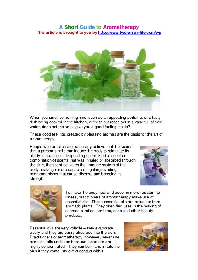 A short guide to aromatherapy