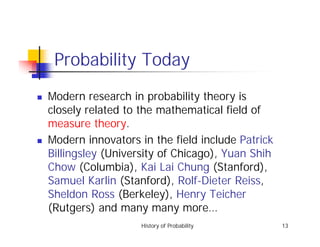 history of probability | PPT