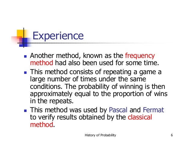 history of probability