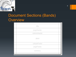8




Document Sections (Bands)
Overview
 